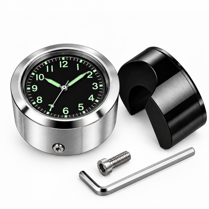 Luminous Handlebar Clock for Motorcycle, Scooters & Bikes