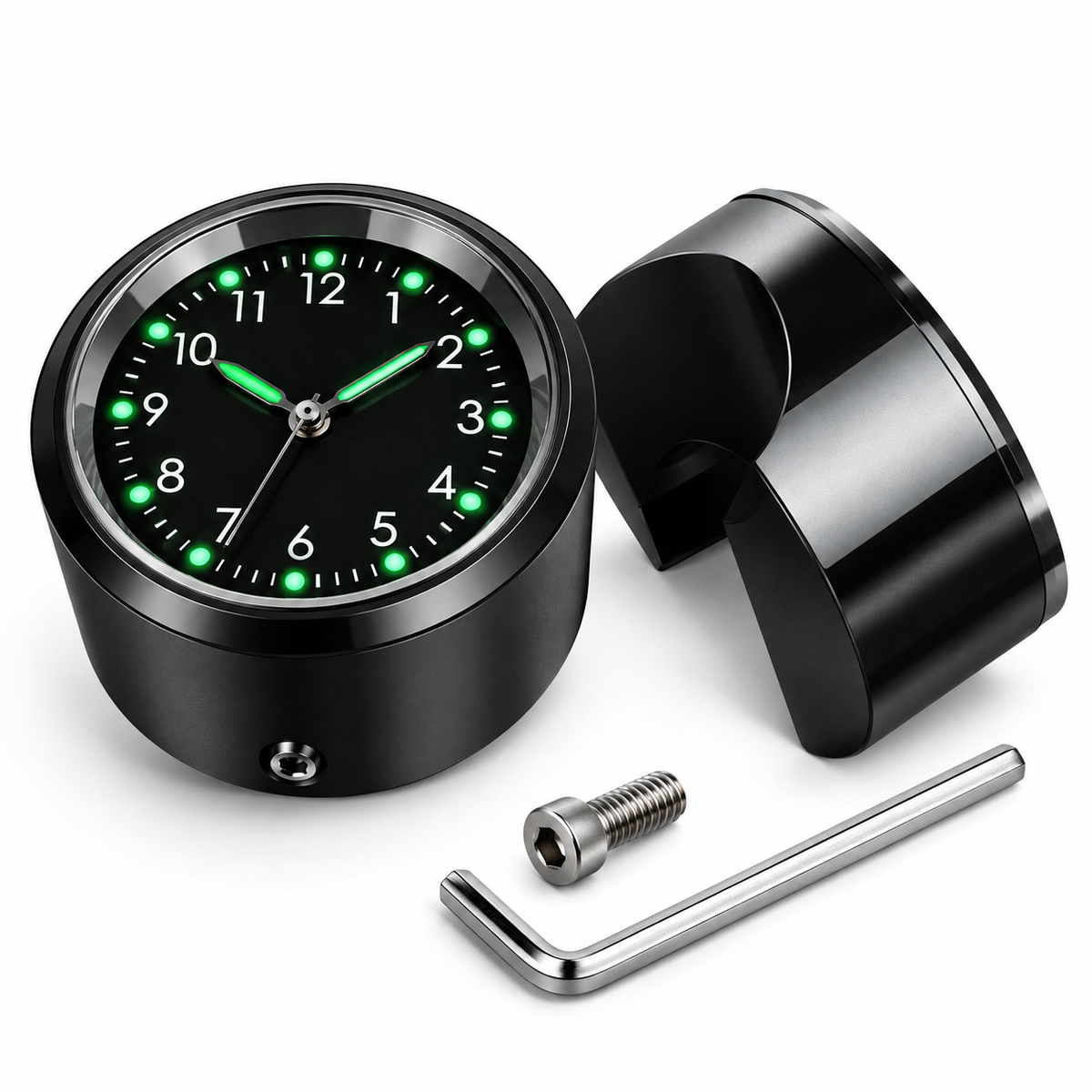 Luminous Handlebar Clock for Motorcycle, Scooters & Bikes